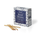 Blue Marché Reed Straws 20cm